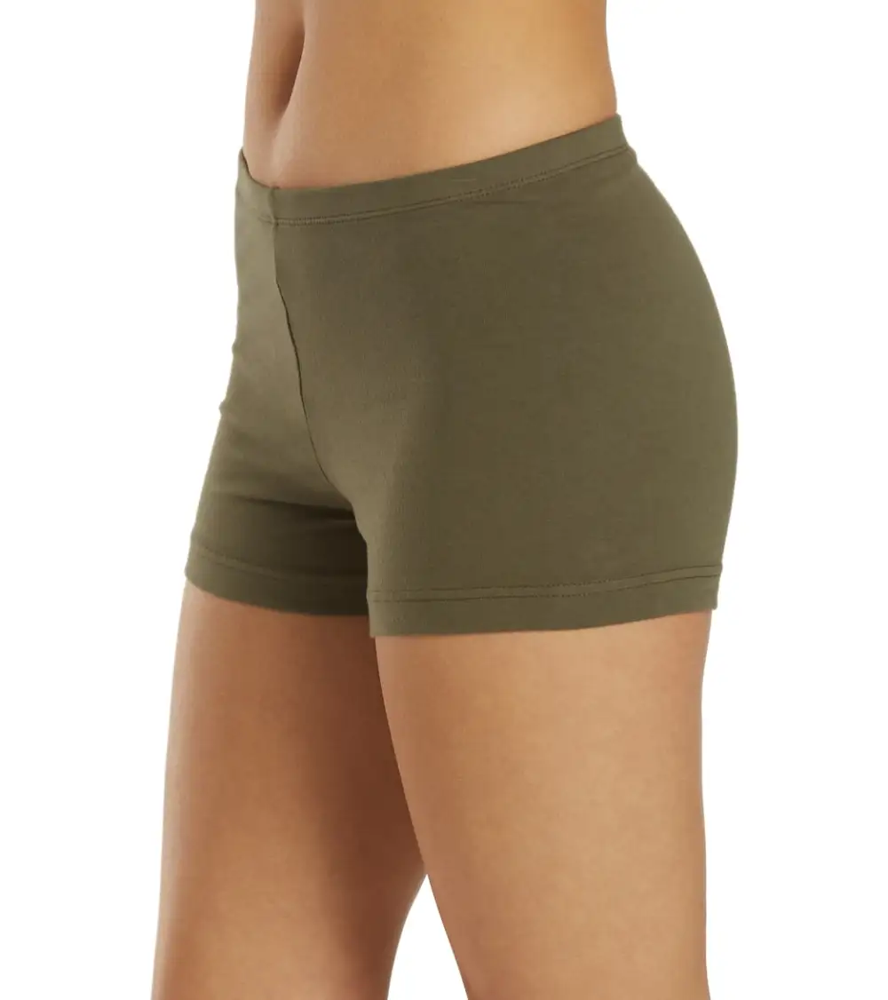 Mid Rise Elastic Yoga Work Shorts