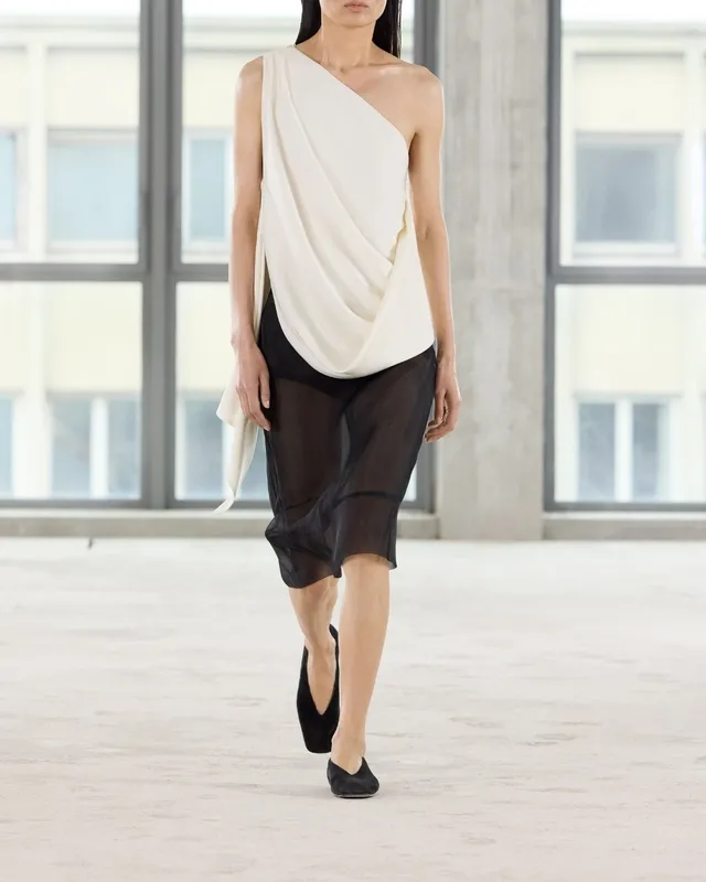 Black Textured Skirt