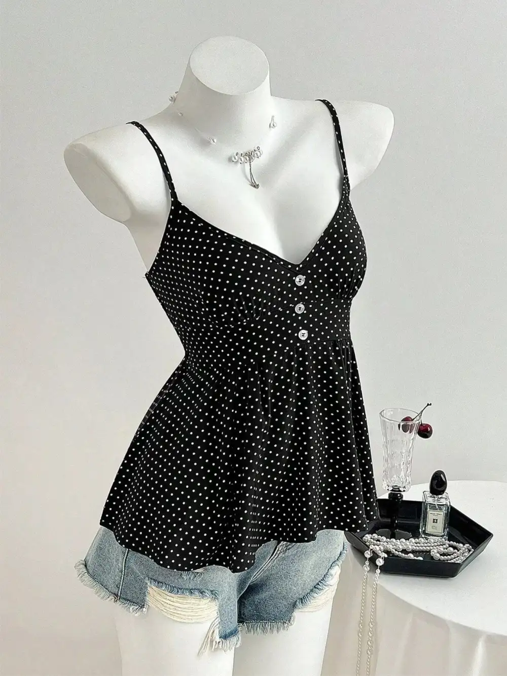 Dot V-Neck Cami