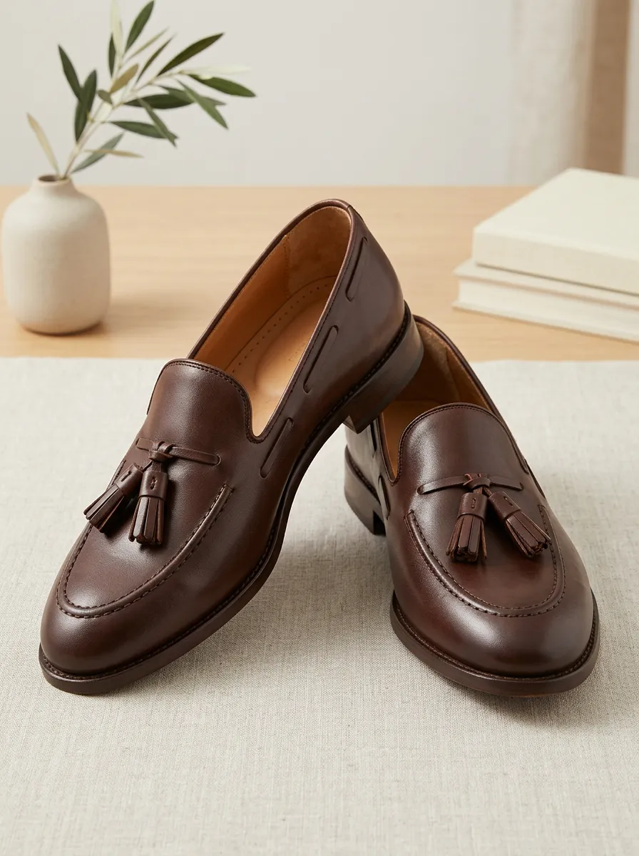 Unisex Everyday Leather Tassel Loafers