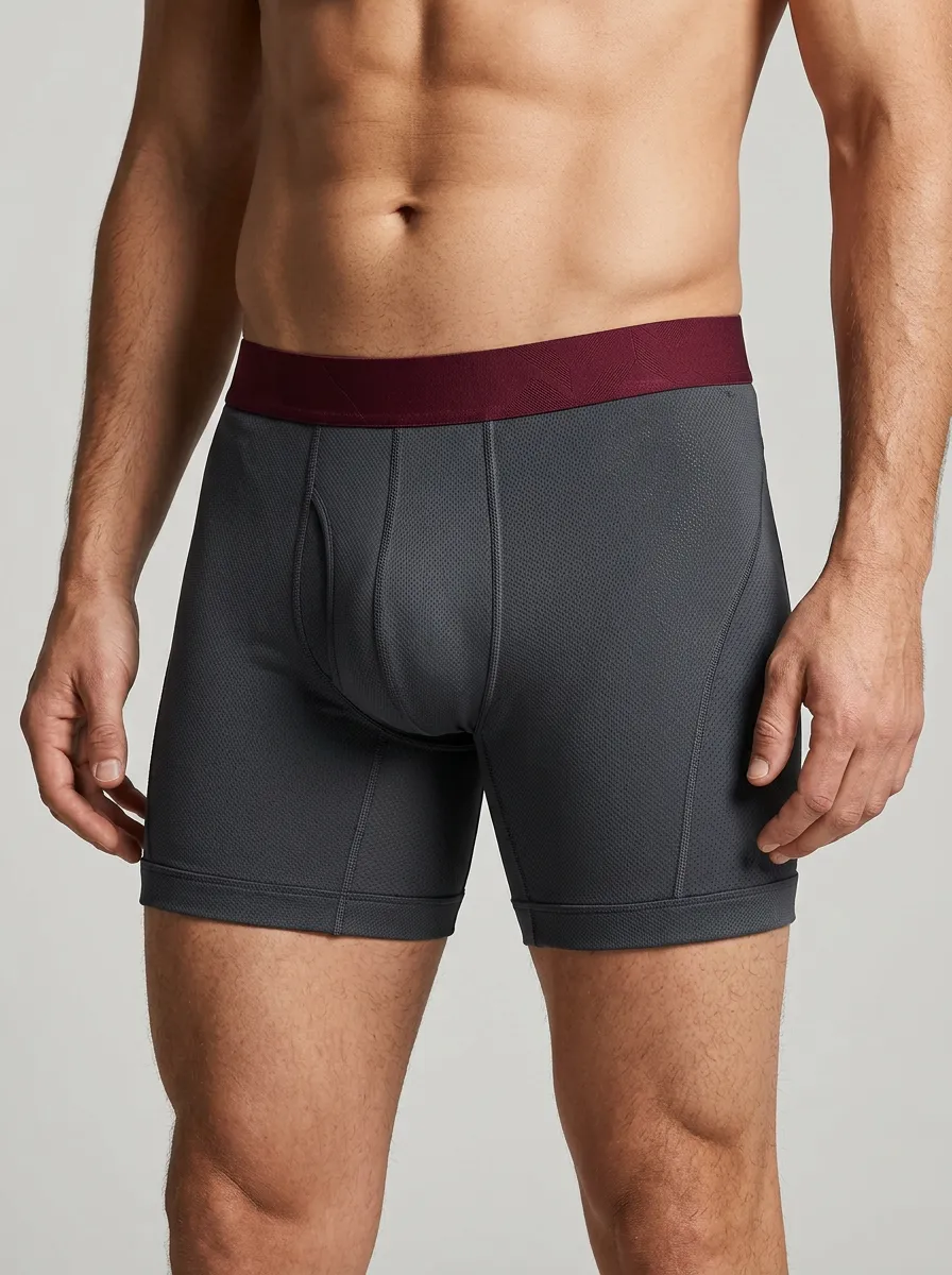 Clean-Look Mesh Performance Athletic Classic Look Men's Boxer Briefs