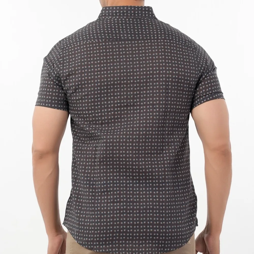 Men's Poly Cotton Printed Casual Shirt