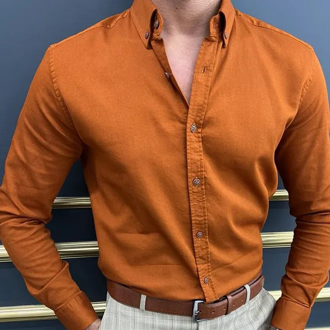 Textured Slim Fit Cotton Casual Shirt