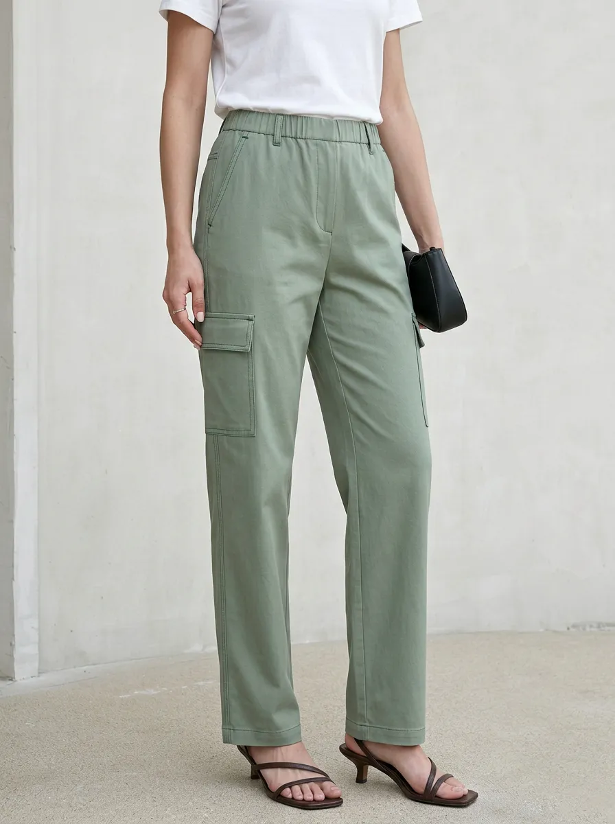 Women's Belt-Loop Utility Cargo Trousers