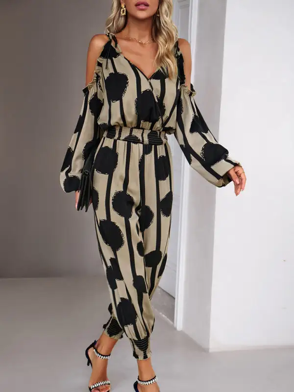 Lyric Abstract Print High Waist Jumpsuit