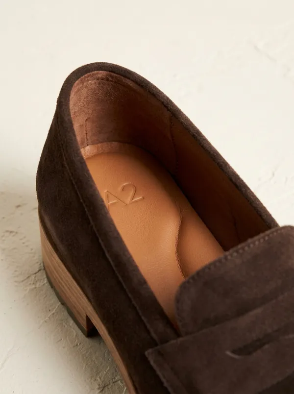 Women's Outdoor Classic Suede Wood Sole Loafers
