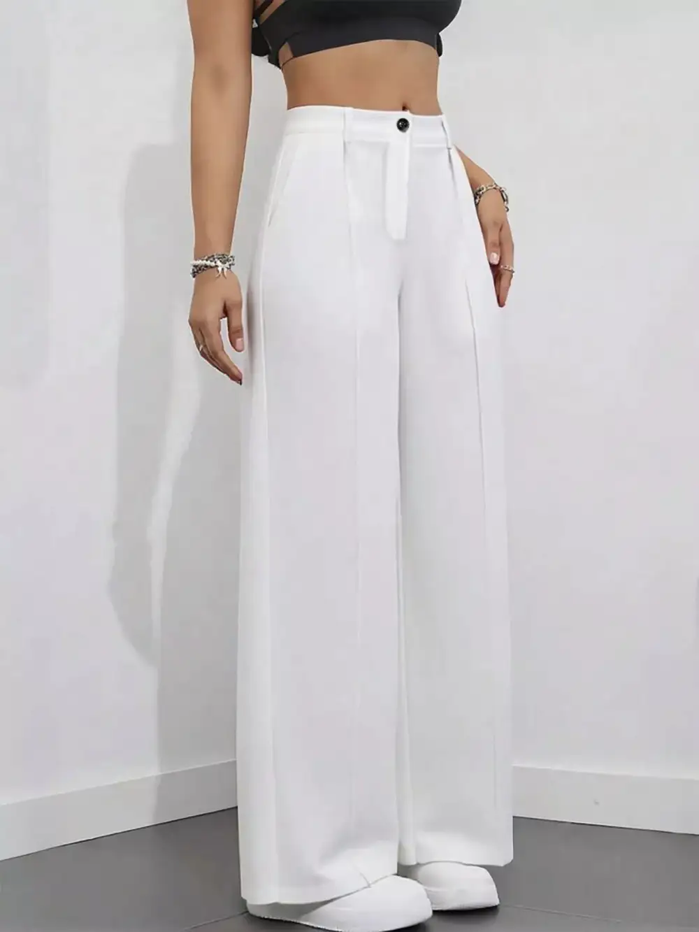 Lightweight High Waisted Wide Leg Pants
