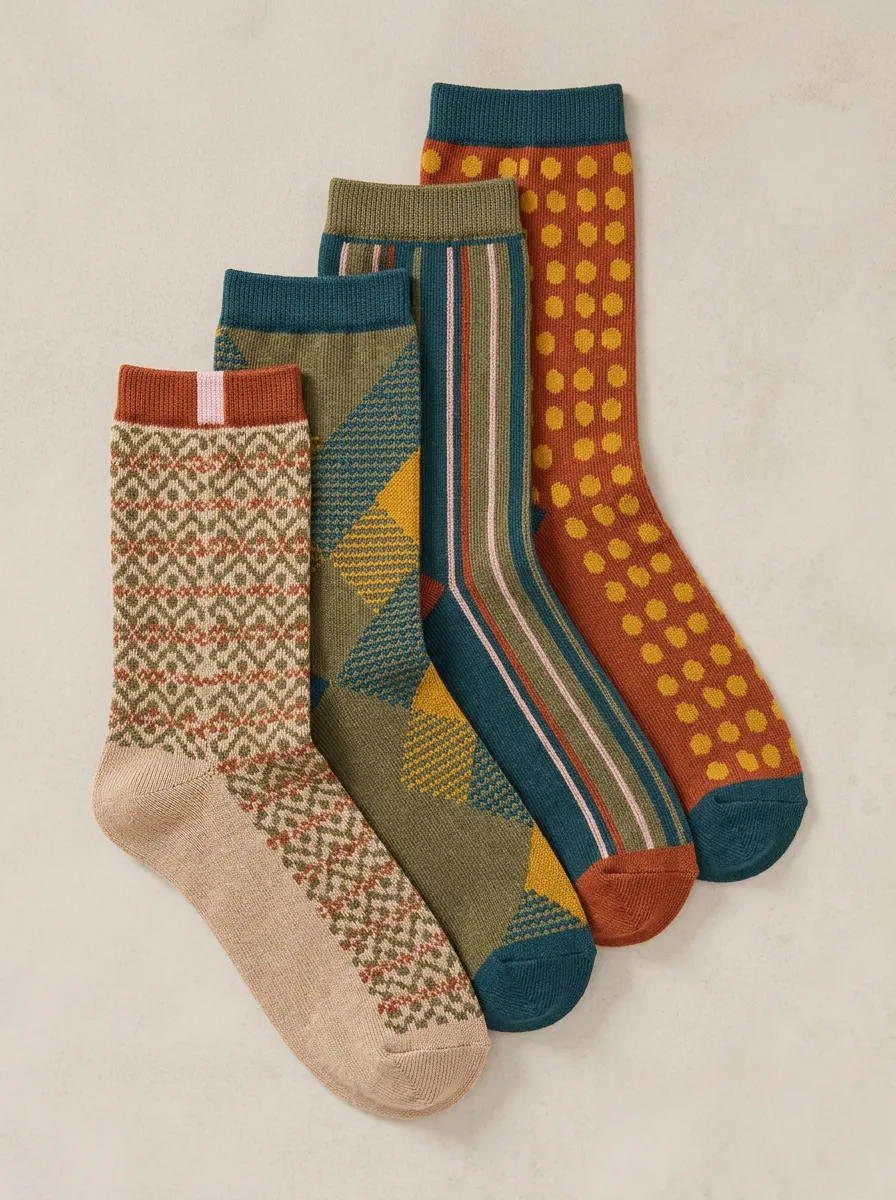 Women's Four Pair Casual Socks