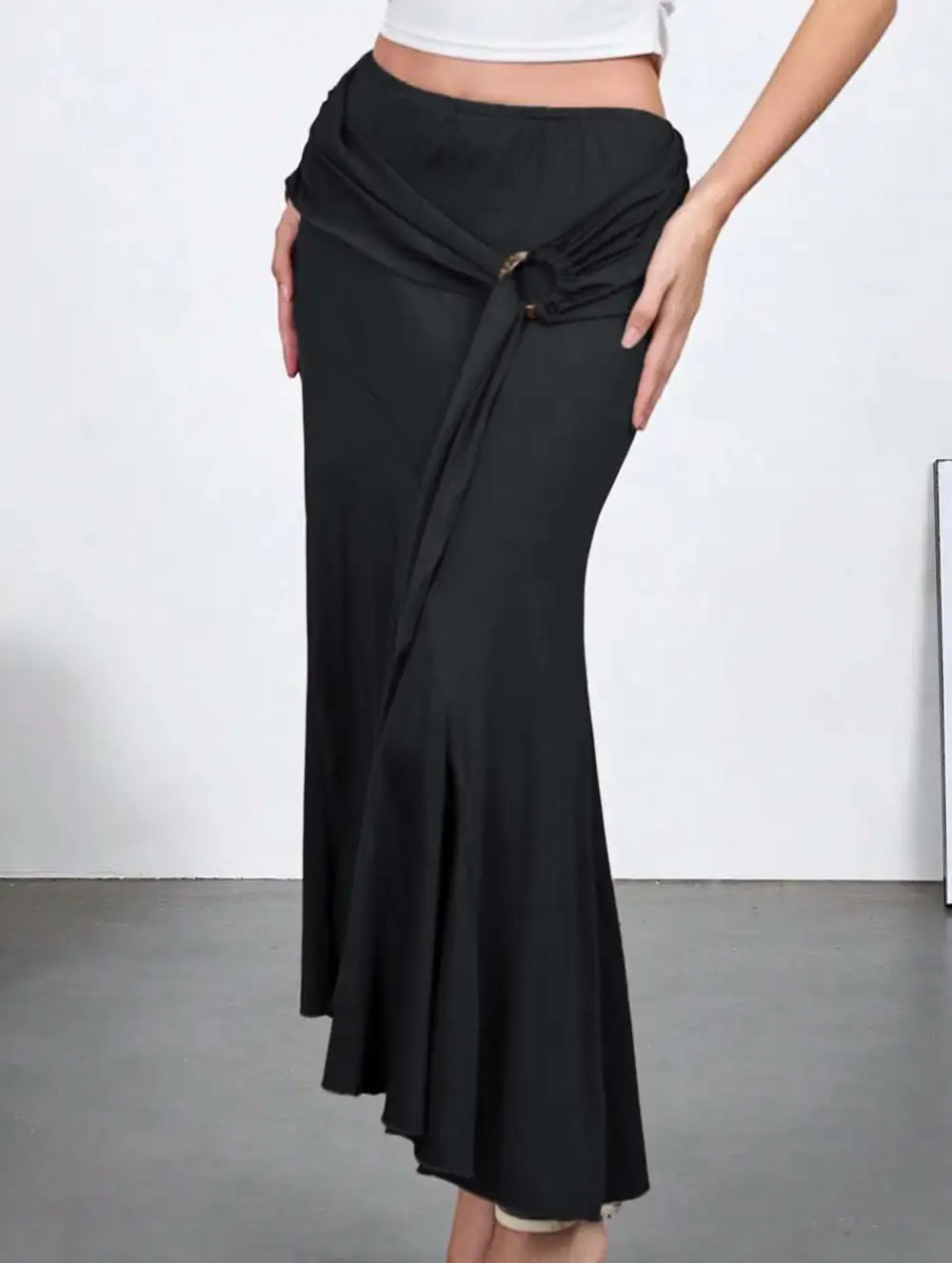 Ribbon Waist Bodycon Skirt