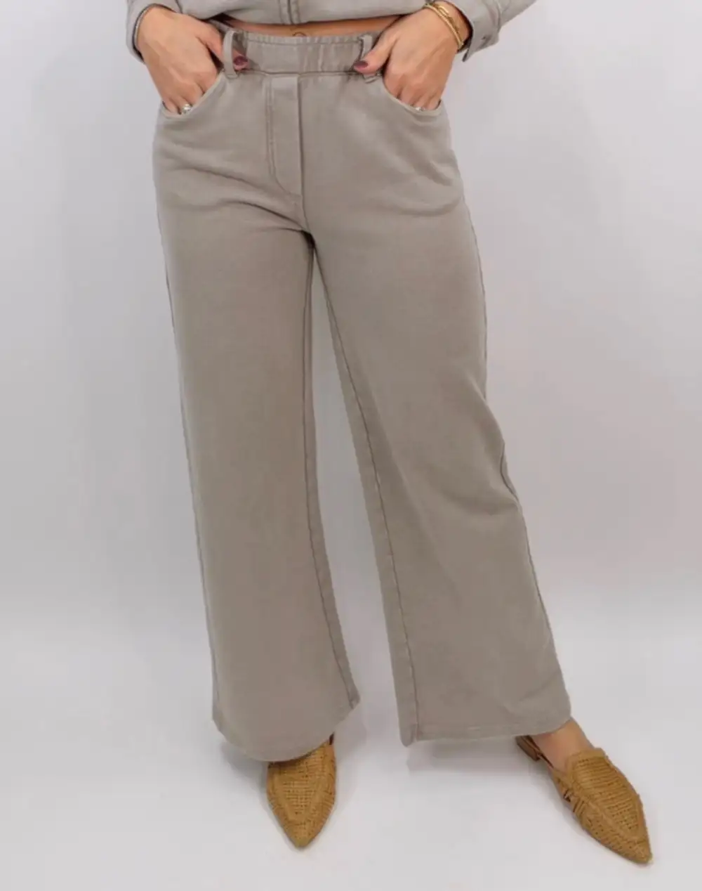 Soft Knit Elastic Waist Pants