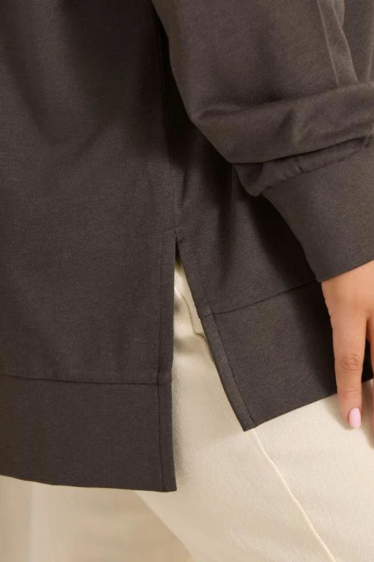 Chocolate Brown Luxe Sweatshirt detail 3