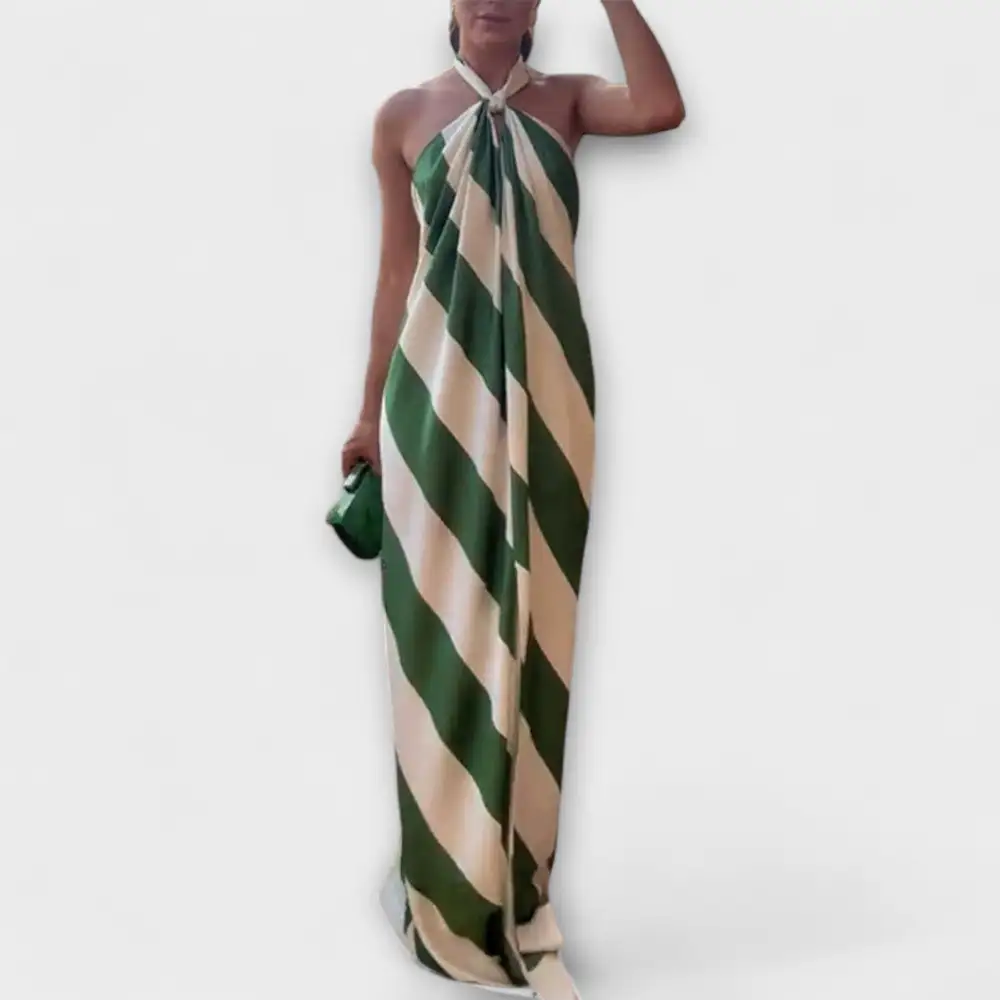 Striped Sleeveless Relaxed Maxi Dress