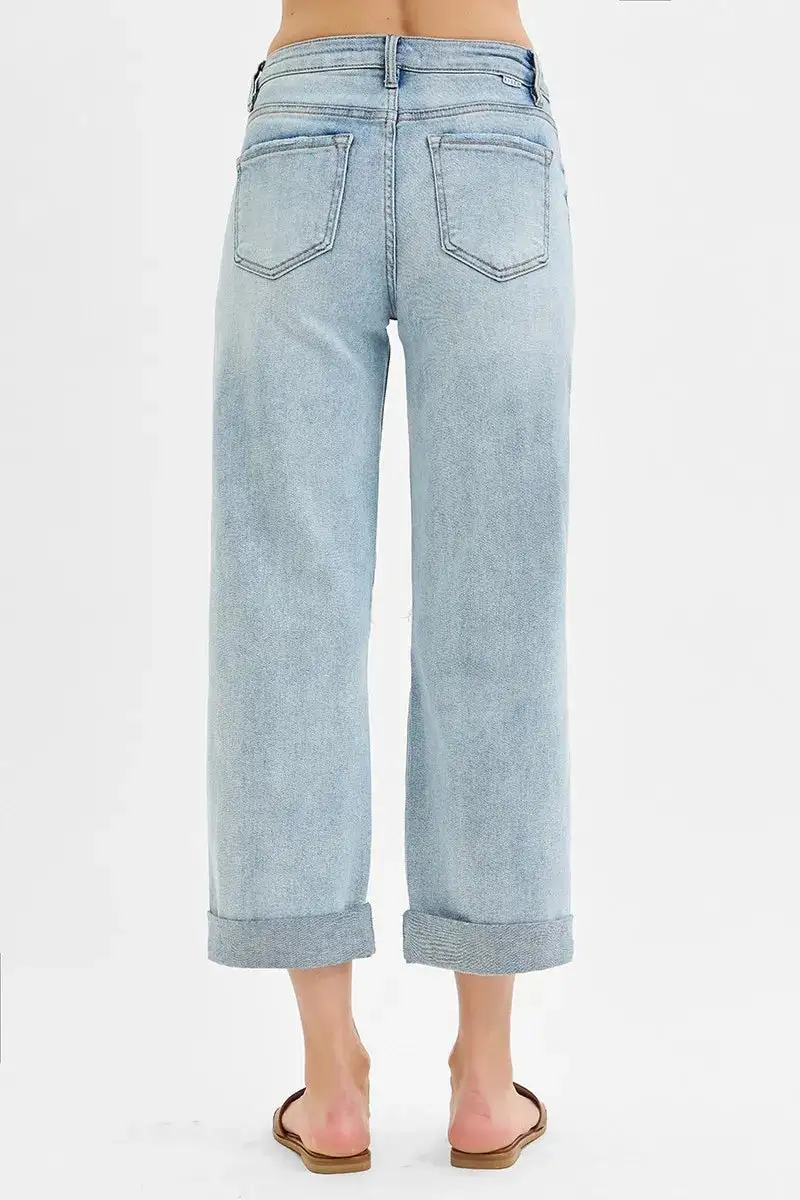Polished Mid Rise Denim Jeans