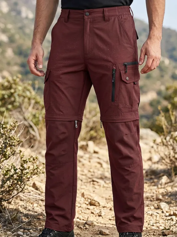 Men's Adventure Outdoor Water-Resistant Zip-Off Tactical Cargo Pants