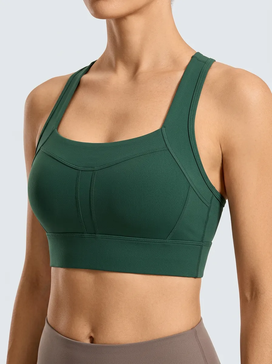 Women's Square Neck Racerback Seamless Sports Bra
