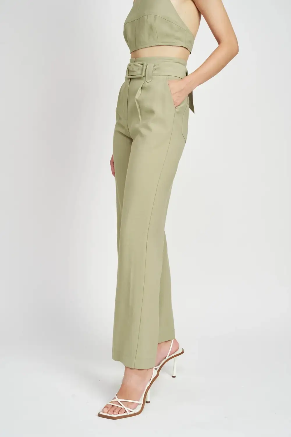 High Waist Pleated Pants