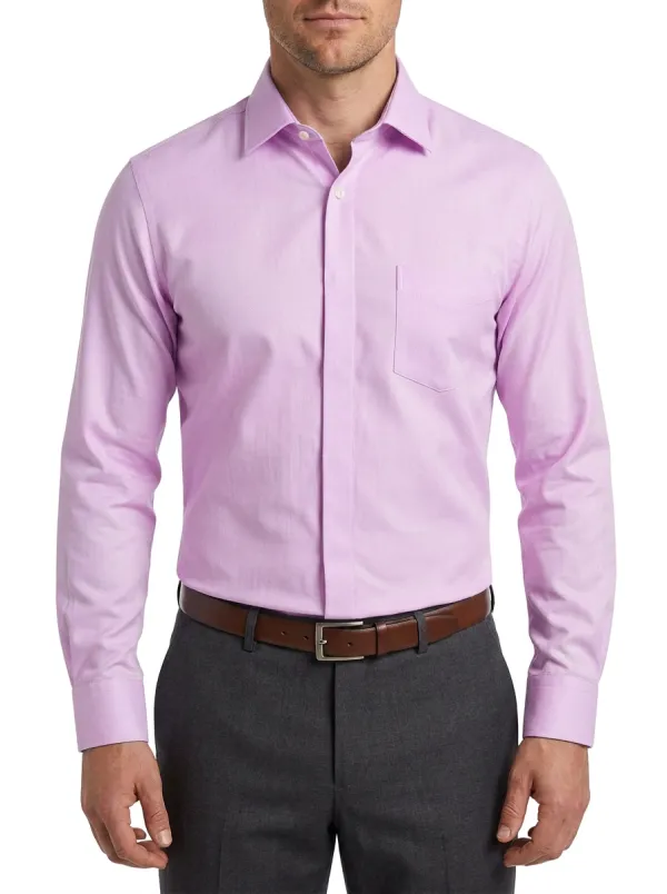 Men's Classic Long Sleeve Solid Dress Shirt