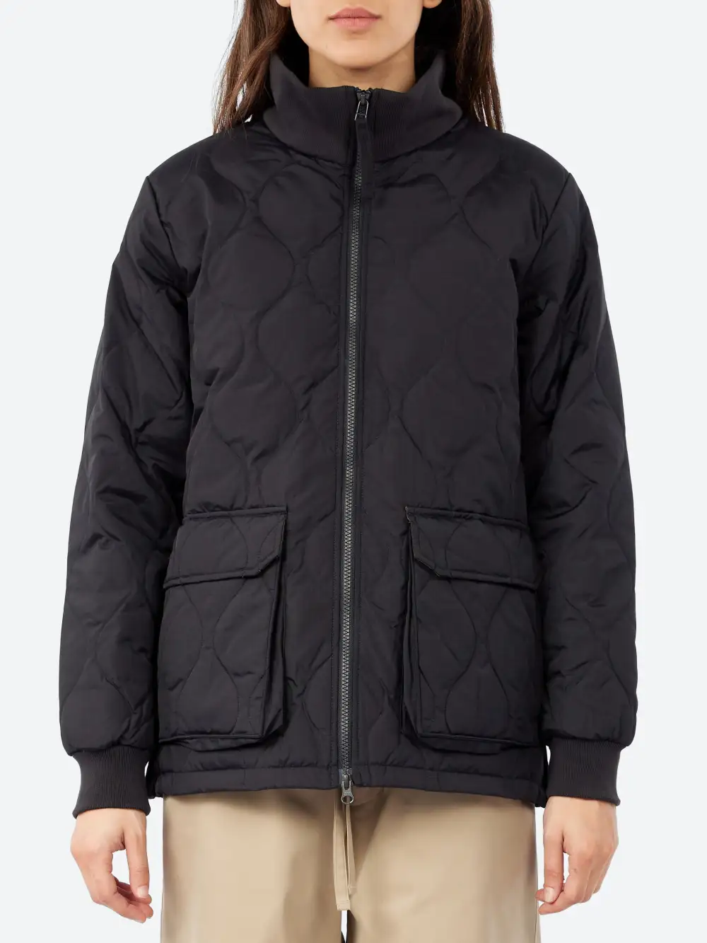 Men's High Neck Two Way Zip Jacket