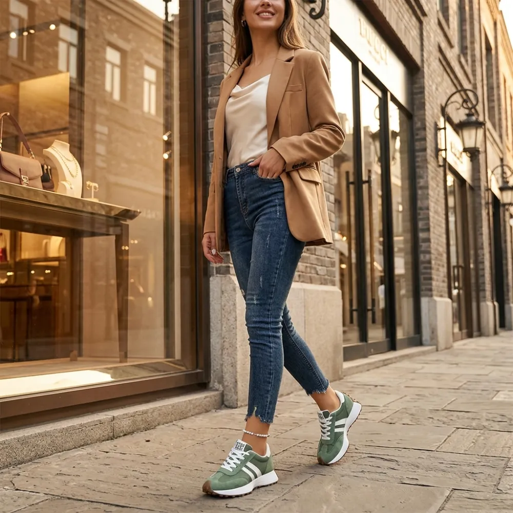 Cushioned Retro Platform Sneakers