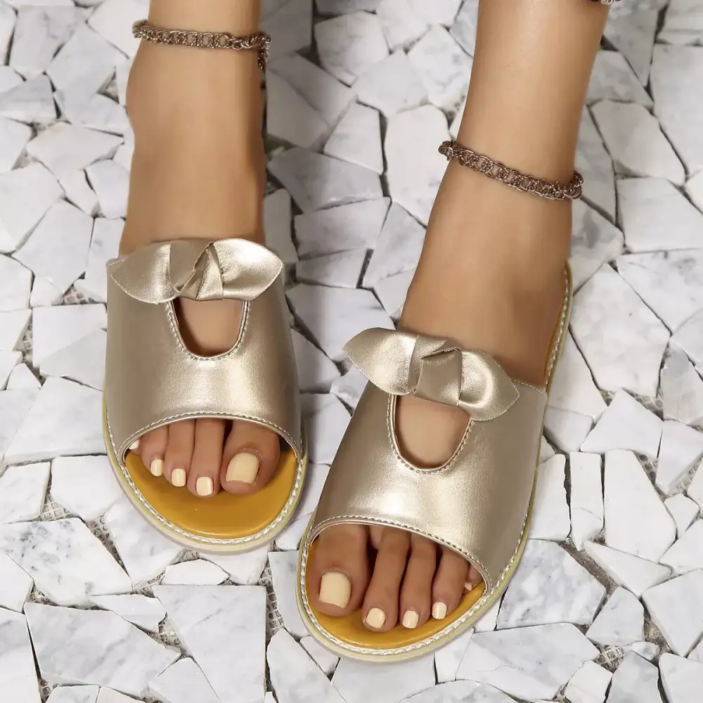 Relaxed Open-Toe Flat Sandals