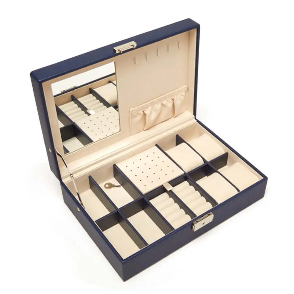 Mirror Lid Hinged Jewelry Storage Box