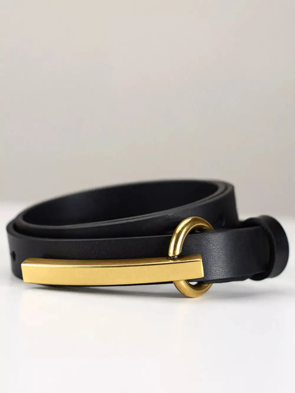 Simple Golden Buckle Belt