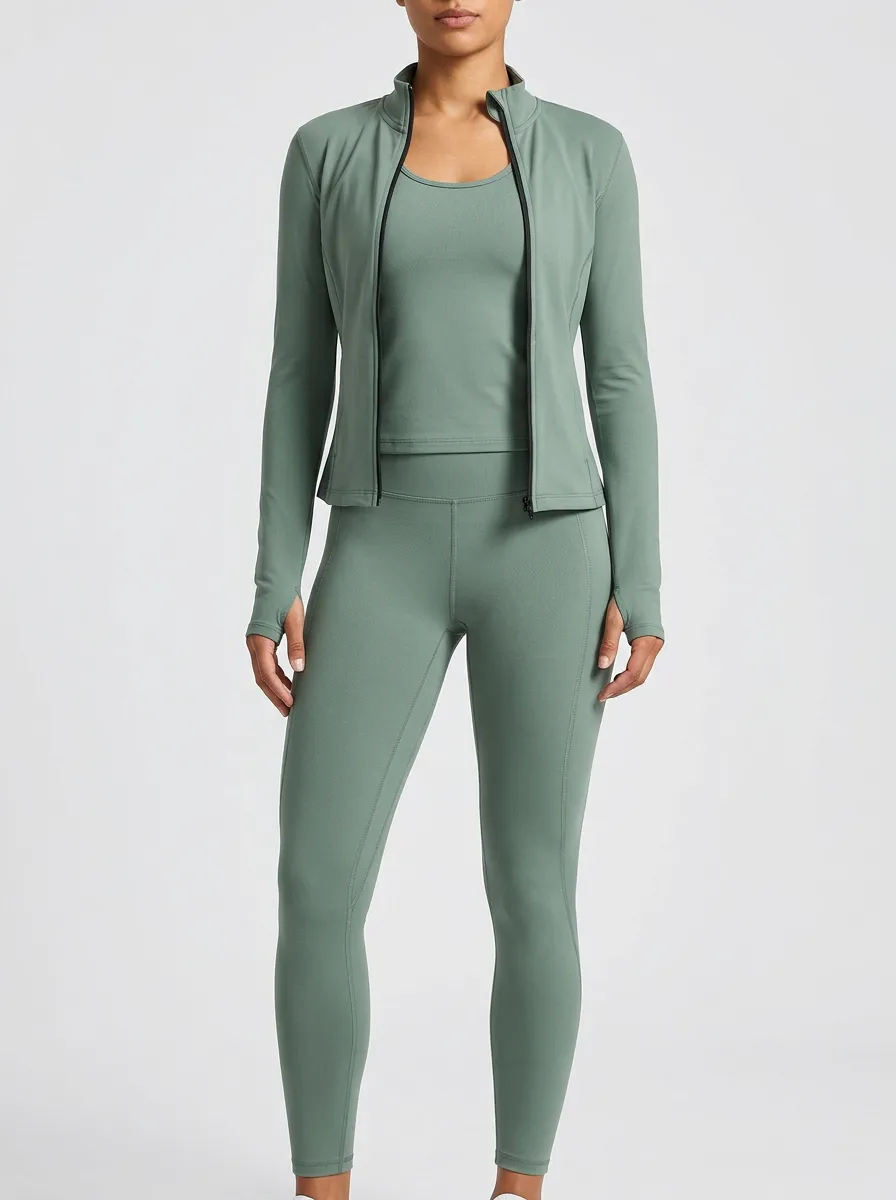 Athletic Shape Women's Three Piece Activewear Set