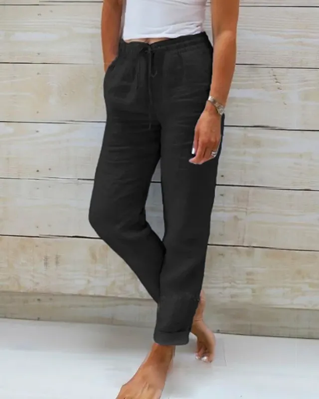 Relaxed Drawstring Trousers