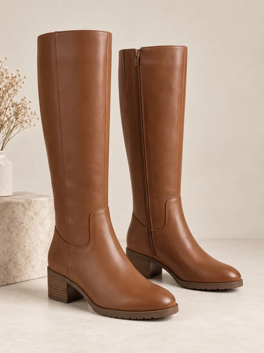 Women's Faux Leather Outdoor Knee High Boots