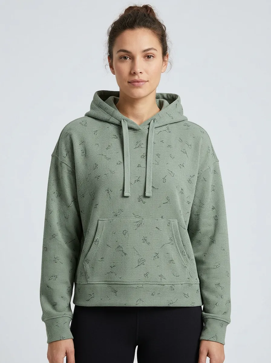 Women's Classic Floral Minimal Graphic Hoodie