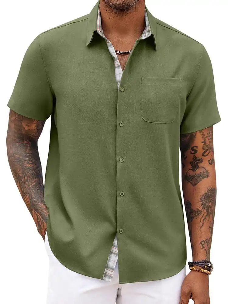Plaid Collar Detail Shirt