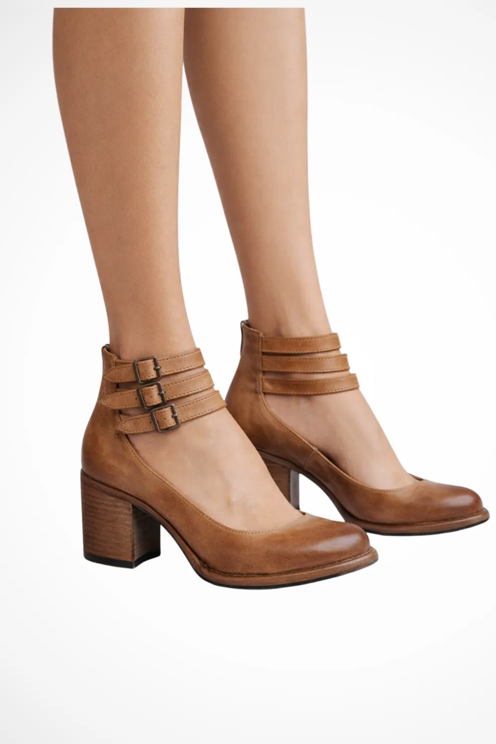 Strappy Double Buckle Ankle Strap Heels Apparel