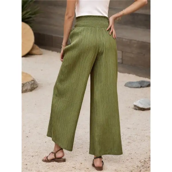Women's High Waist Wide Leg Pleated Pants