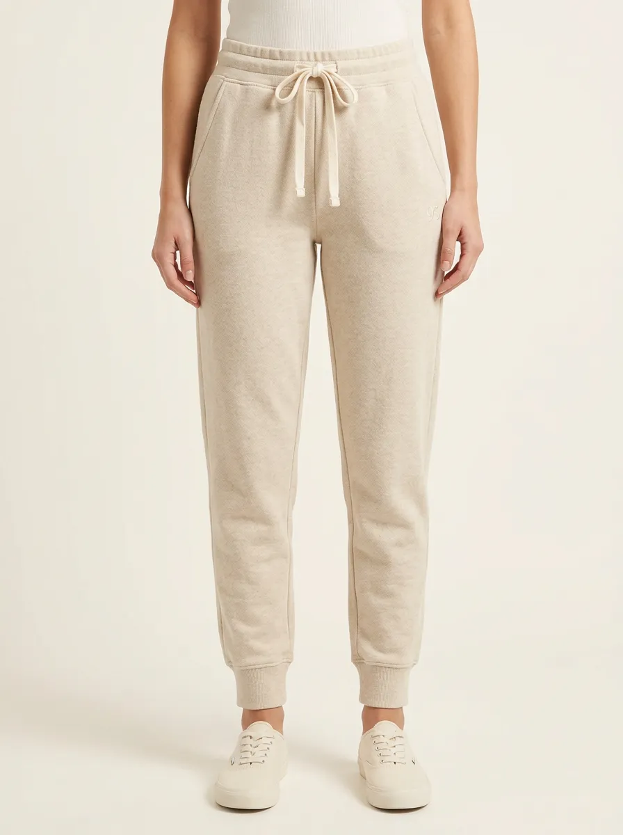 Women's Modern Drawstring Embroidered Sport Pants