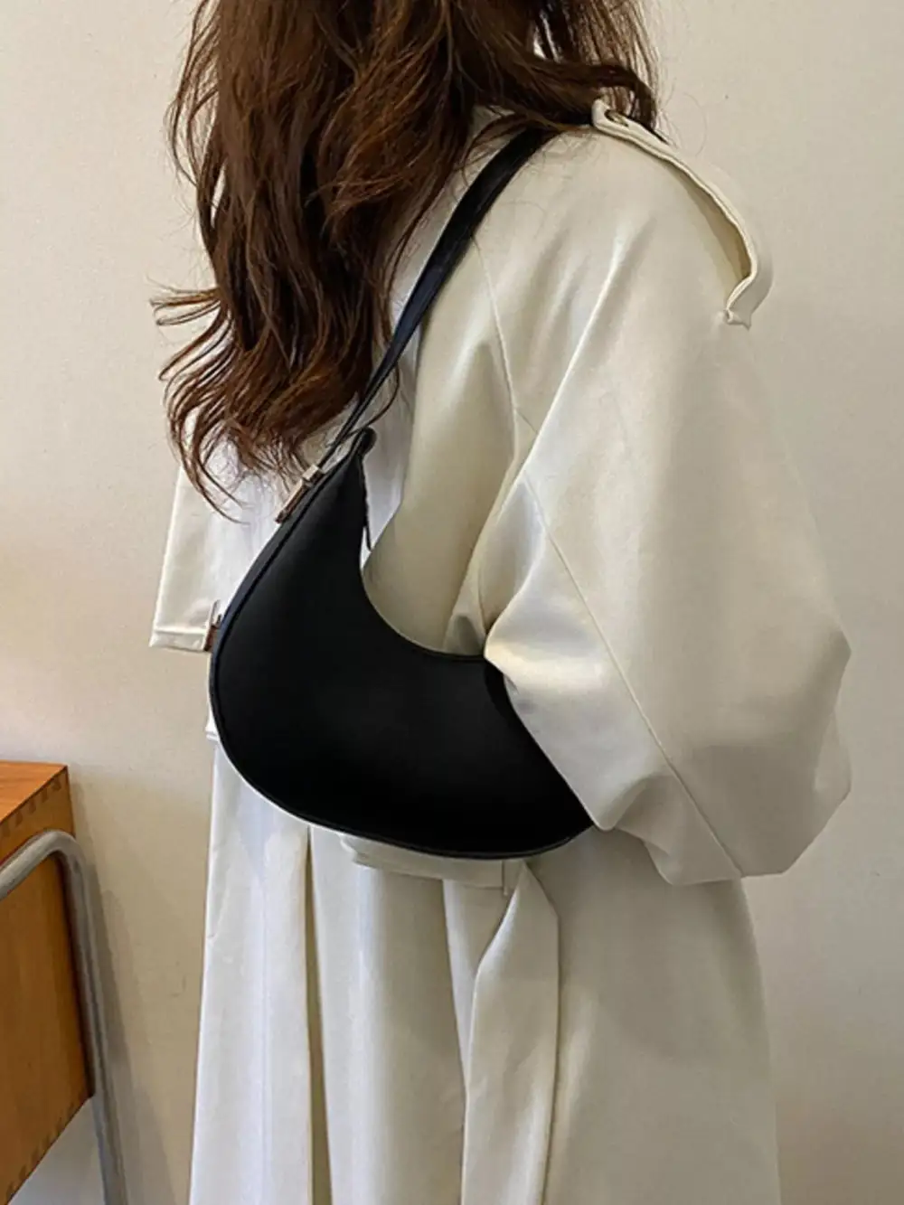 Minimalist Crescent Shoulder Bag