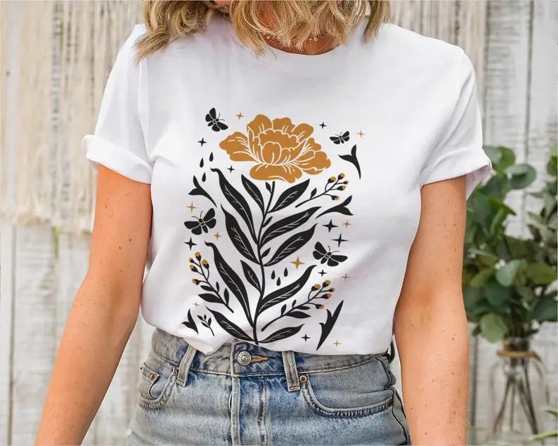 Boho Wildflowers T-Shirt Boho Flowers Shirt