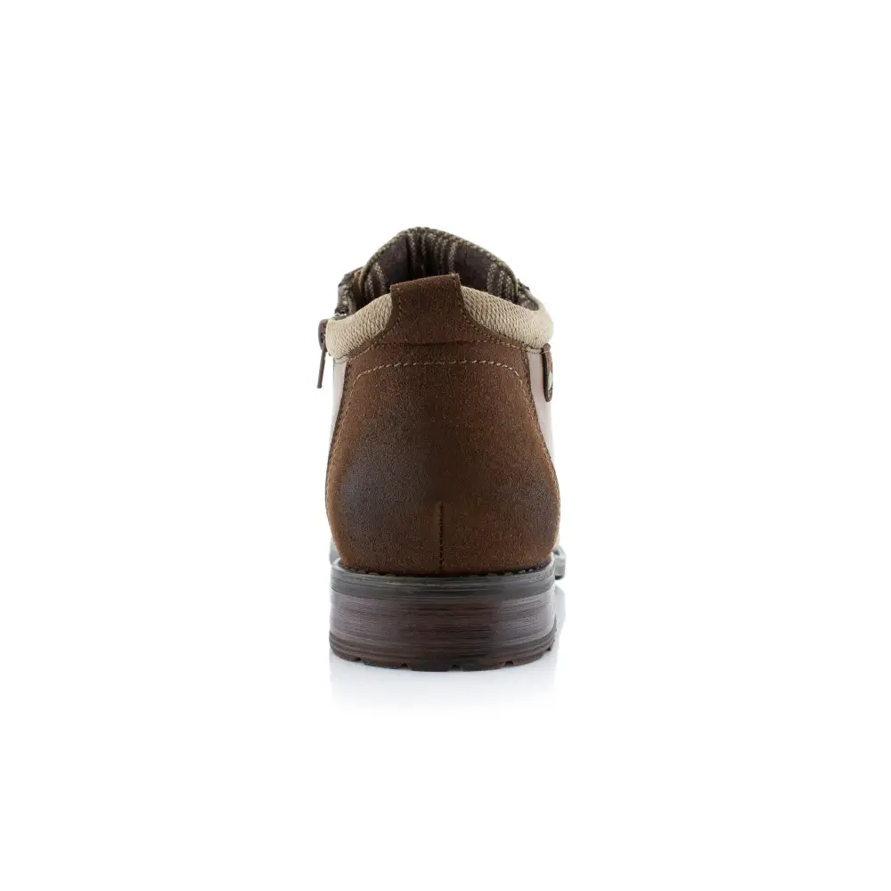Refined Faux-Suede Suede Faux-Leather Chukka Boots