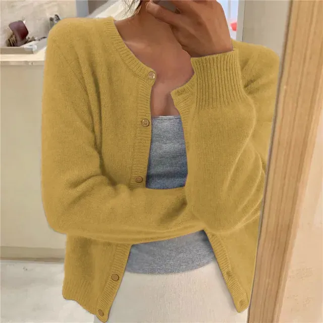 Button Up Relaxed Fit Knit Cardigan