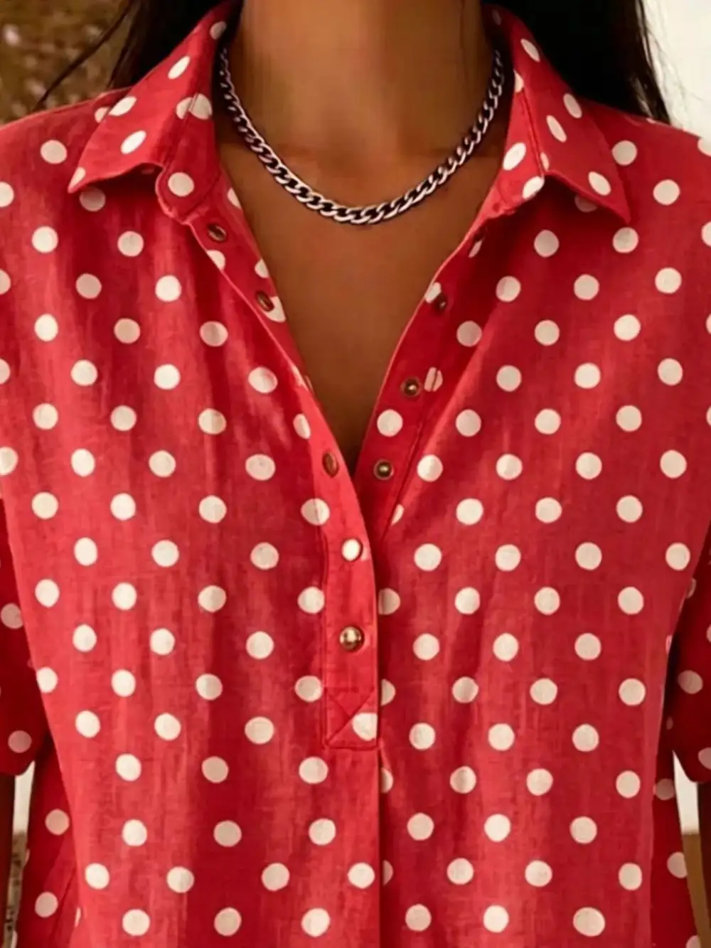 Polka Dot Short Sleeve Shirt