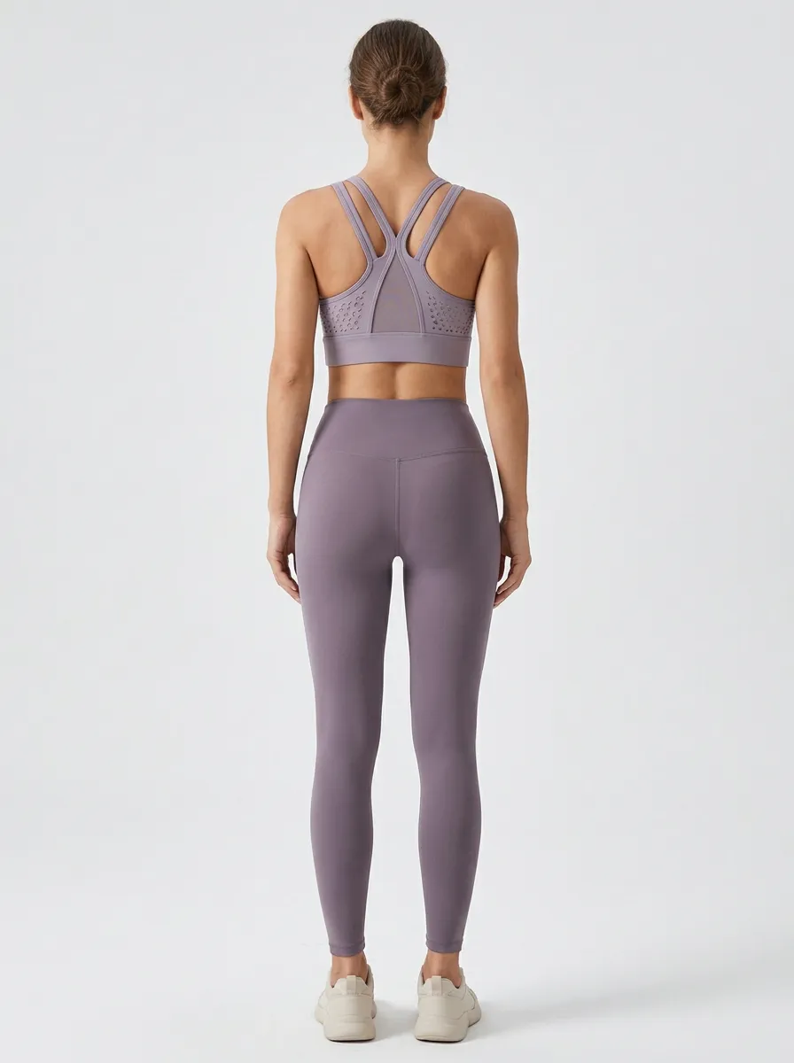 Modern Mesh Laser-Cut Active Look Women's Sports Bra