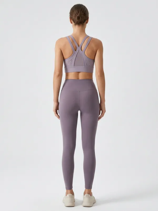 Modern Mesh Laser-Cut Active Look Women's Sports Bra