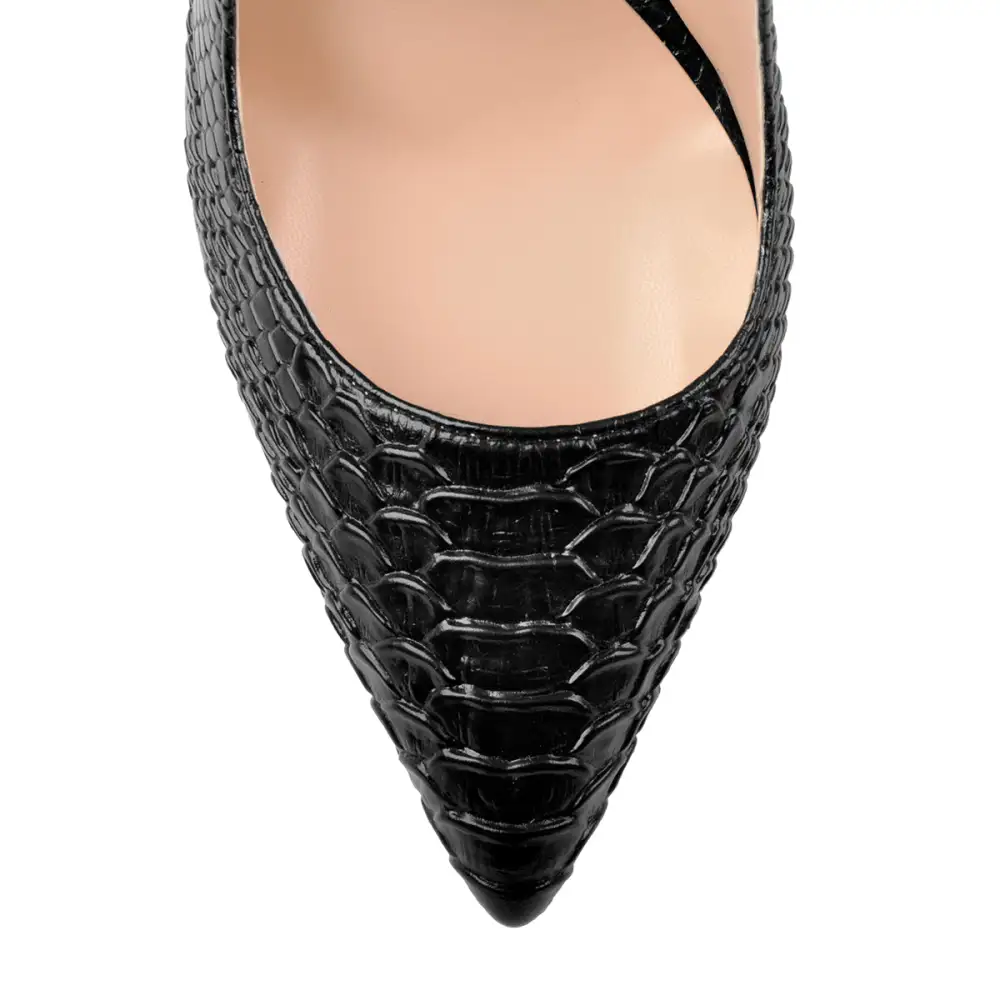 Pointed Toe Chunky Heel Slingback Pumps