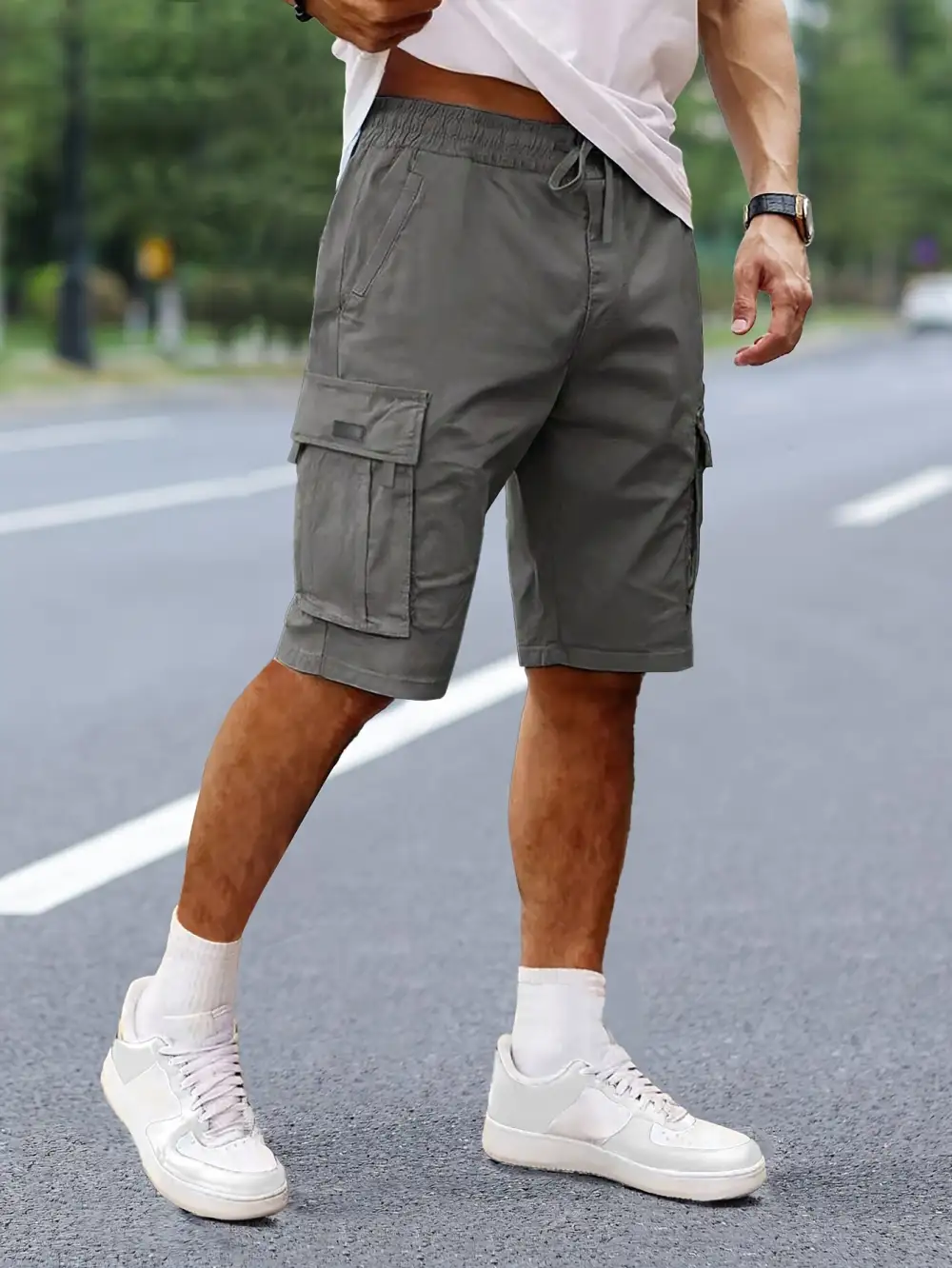 Men's Wide Leg Cargo Shorts for Workday Wear for Daily Wear