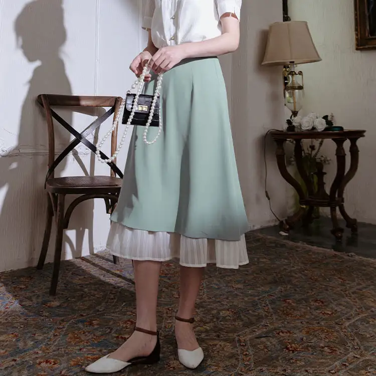 Urban Relaxed Everyday Casual Polyester Skirt