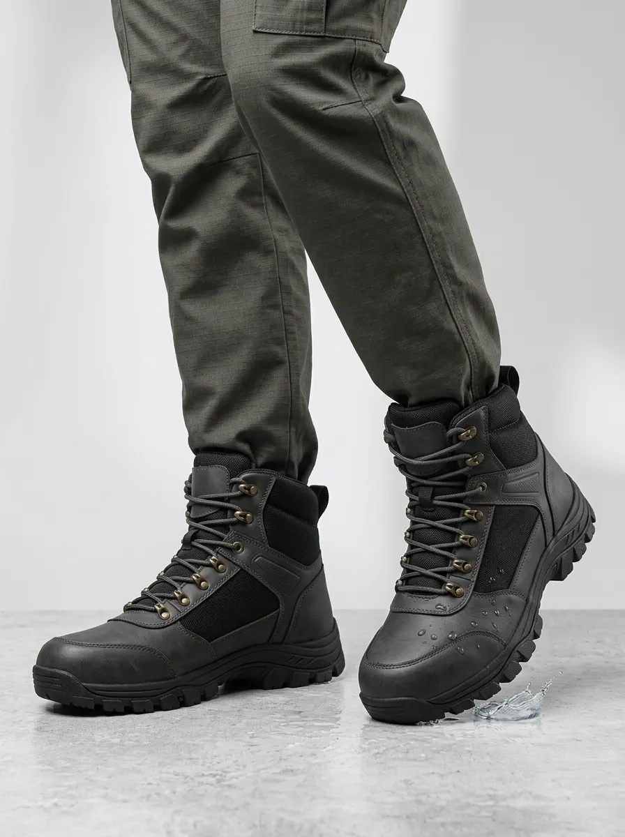 Unisex Waterproof Tactical Non-Slip Printed Work Boots