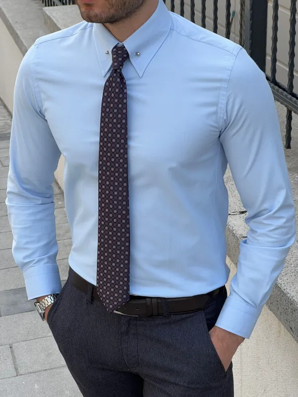 Streamlined Slim Fit Cotton Casual Shirt