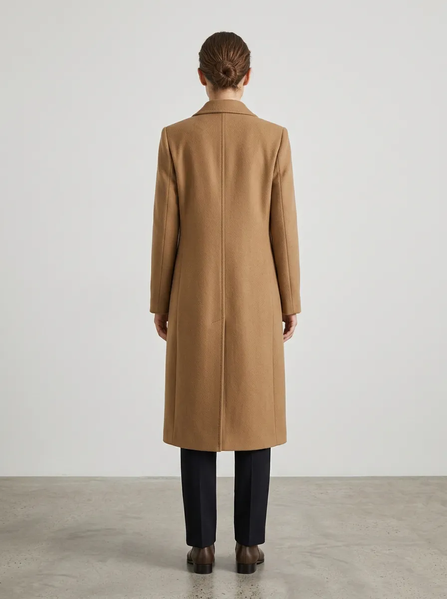 Polished Wool-Blend Overcoat