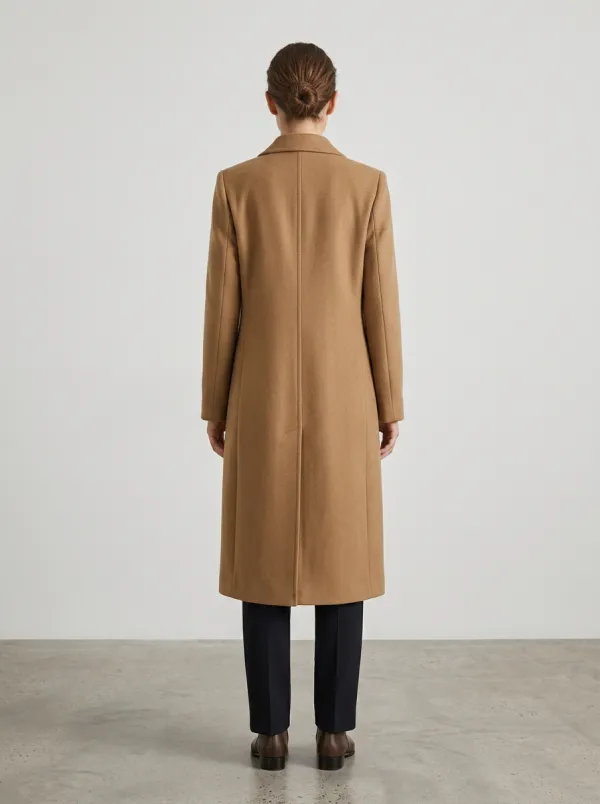 Polished Wool-Blend Overcoat