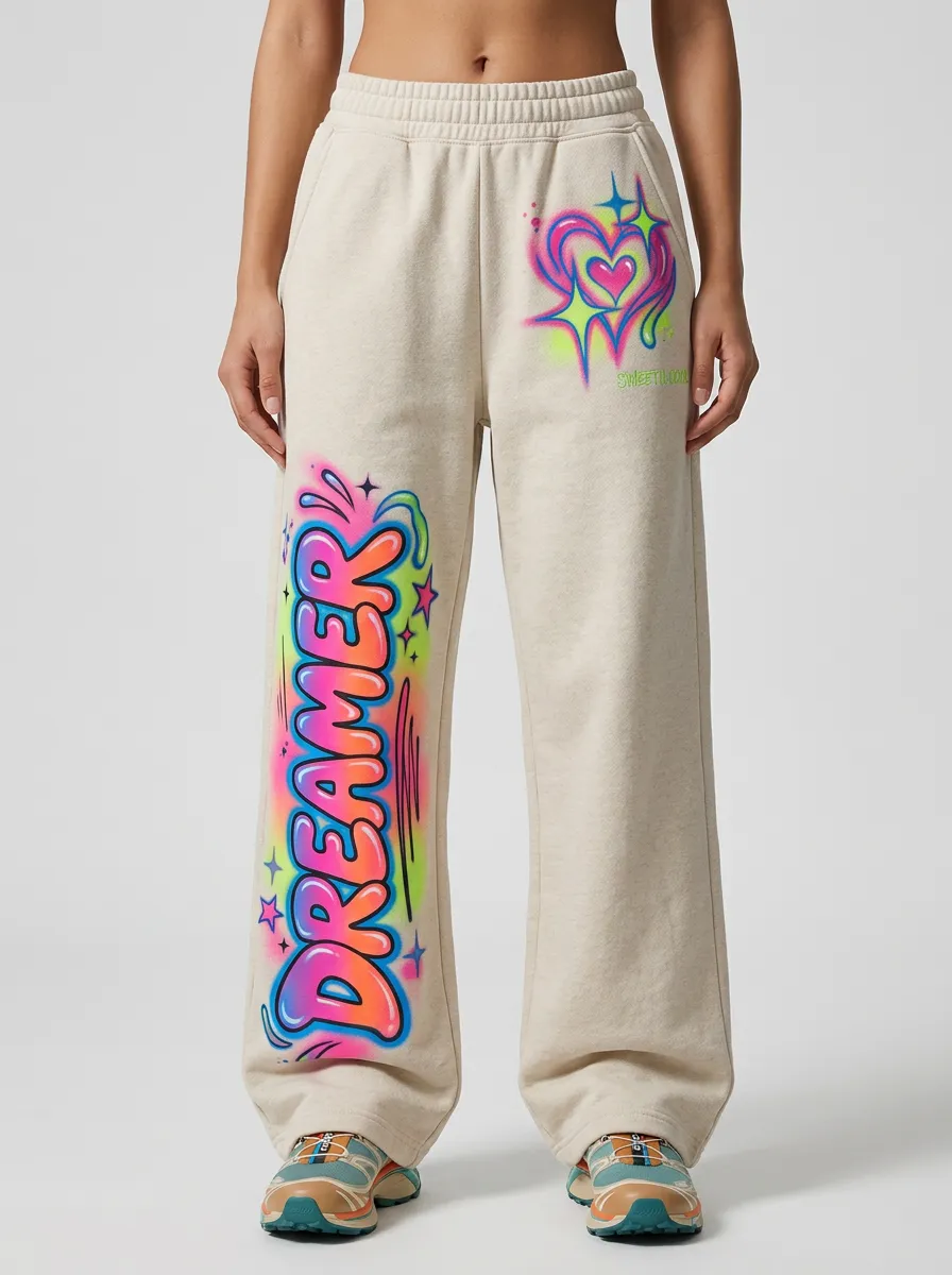 Unisex Modern Streetwear Graffiti Sweatpants