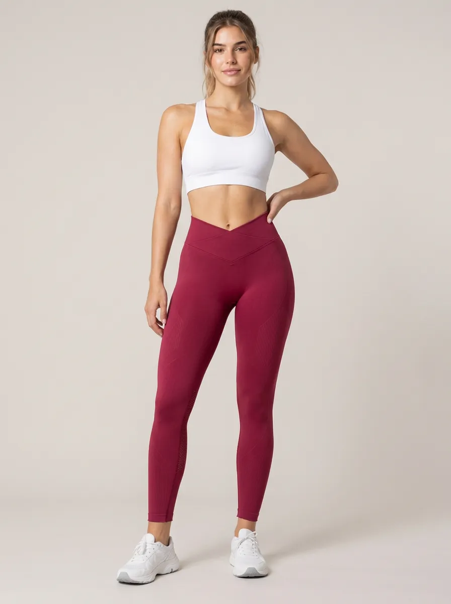 Women's V-Waist Workout Seamless Workout Leggings